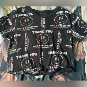 Thank you crop top